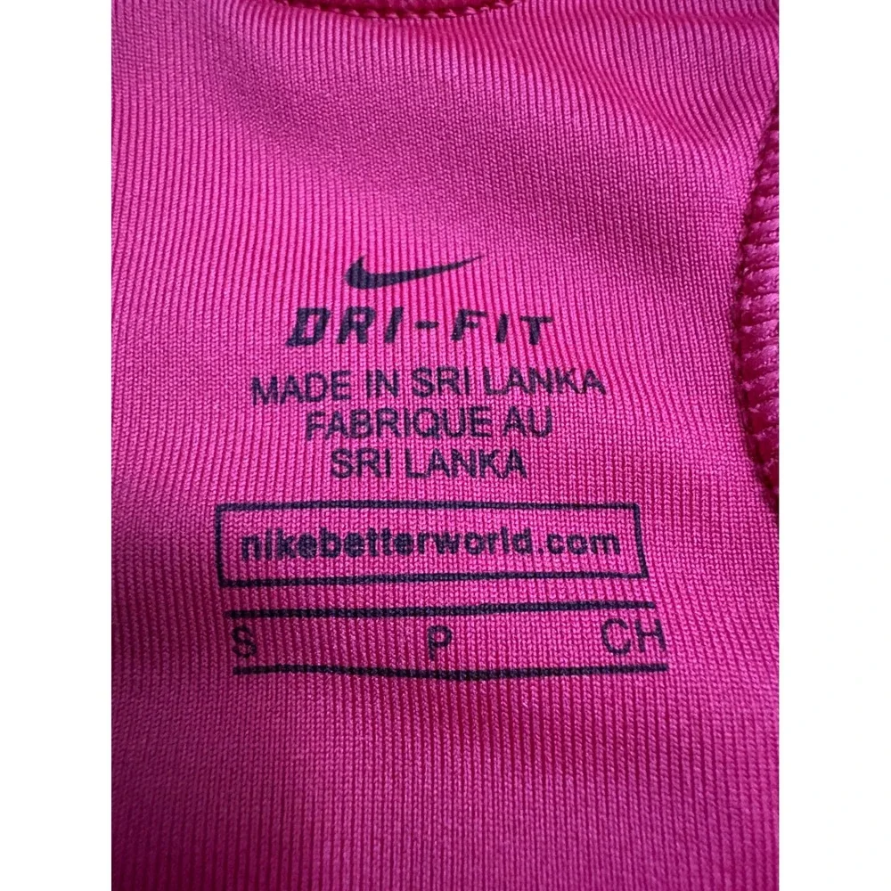 Nike Dri-FIT Women Pink Racerback Medium Support Sports Bra Size Small